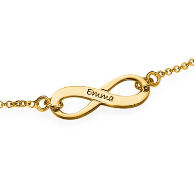 Men’s Gold, Silver & Crystal Infinity Name Anklet & Personalised Bracelets - AMAZINGNECKLACE.COM