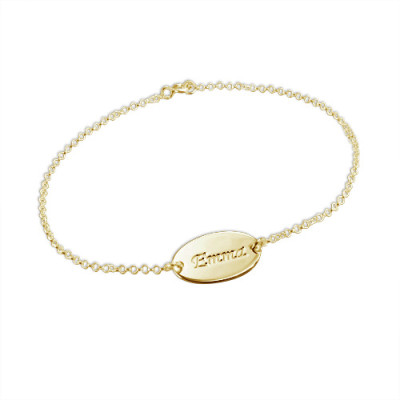 18ct Gold-Plated Silver Personalised Baby Bracelet/Anklet - AMAZINGNECKLACE.COM