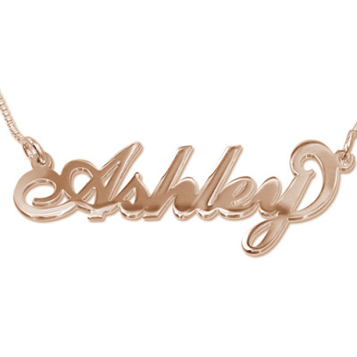 18ct Rose Gold Plated Silver Name Personalised Necklace - AMAZINGNECKLACE.COM