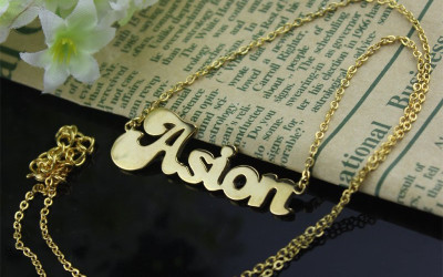 Ghetto Cute Personalised Name Necklace | 18ct Gold Plated Silver
