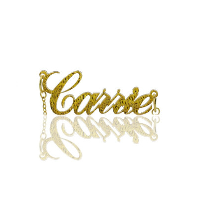 Custom Carrie Glitter Acrylic Name Personalised Necklace - AMAZINGNECKLACE.COM