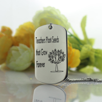 Man's Dog Tag Tree Name Personalised Necklace - AMAZINGNECKLACE.COM
