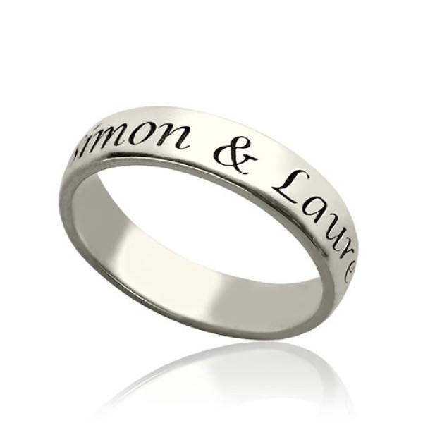 Personalised Promise Name Ring Sterling Silver - AMAZINGNECKLACE.COM