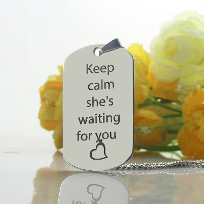 Personalised Cute His and Hers Dog Tag Necklaces Sterling Silver - AMAZINGNECKLACE.COM