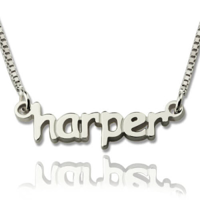Personalised Mini Name Letter Necklace Sterling Silver - AMAZINGNECKLACE.COM