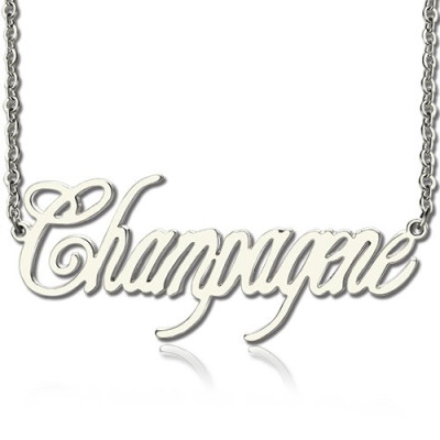 Unique Name Personalised Necklace Sterling Silver - AMAZINGNECKLACE.COM