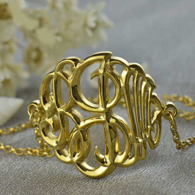 Personalised Monogrammed Bracelet Hand-painted 18ct Gold Plated - AMAZINGNECKLACE.COM