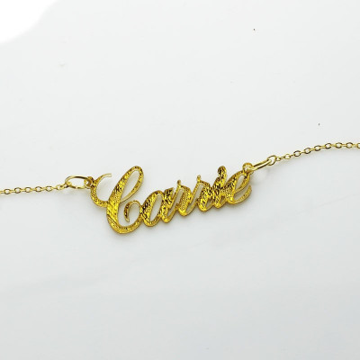 Custom Carrie Glitter Acrylic Name Personalised Necklace - AMAZINGNECKLACE.COM