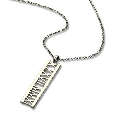 Special Date Personalised Necklace Sterling Silver - AMAZINGNECKLACE.COM