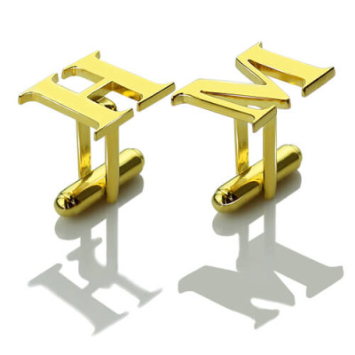 Best Initial Cufflinks 18ct Gold Plated - AMAZINGNECKLACE.COM