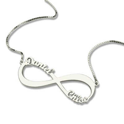 Personalised Infinity Symbol Necklace Double Name - AMAZINGNECKLACE.COM