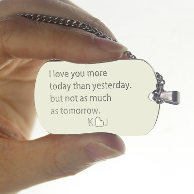Love Song Dog Tag Name Personalised Necklace - AMAZINGNECKLACE.COM