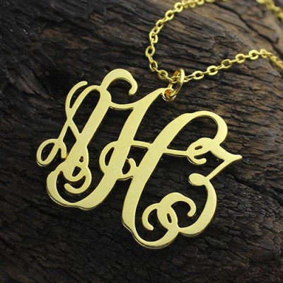 Taylor Swift Monogram Personalised Necklace 18ct Gold Plated - AMAZINGNECKLACE.COM