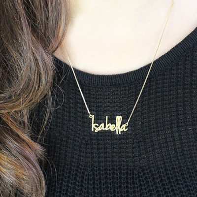 Small Name Personalised Necklace For Women in 18ct Gold Plated - AMAZINGNECKLACE.COM