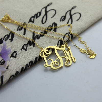 Cut Out Taylor Swift Monogram Personalised Necklace 18ct Gold Plated - AMAZINGNECKLACE.COM