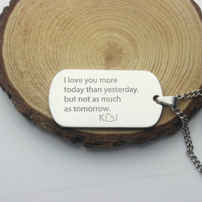 Love Song Dog Tag Name Personalised Necklace - AMAZINGNECKLACE.COM