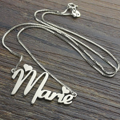 Personalised Cute Name Necklace Sterling Silver - AMAZINGNECKLACE.COM