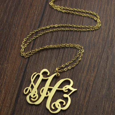 Taylor Swift Monogram Personalised Necklace 18ct Gold Plated - AMAZINGNECKLACE.COM