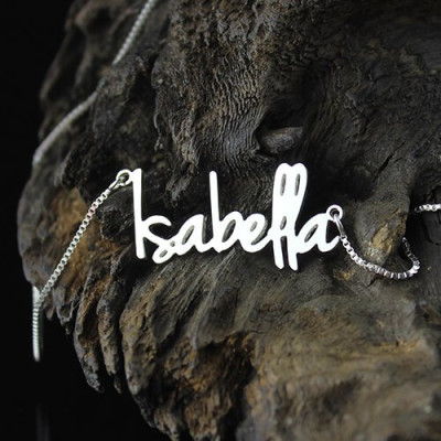 Small Name Personalised Necklace For Her Sterling Silver - AMAZINGNECKLACE.COM