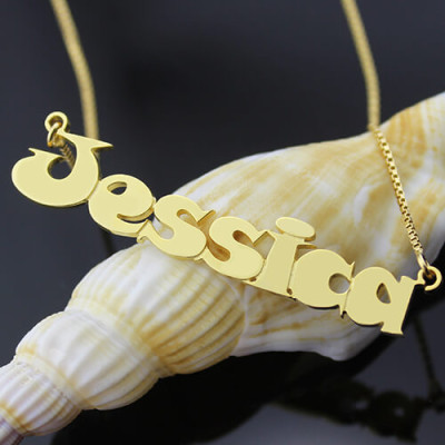 Gold Over Children's Name Personalised Necklace - AMAZINGNECKLACE.COM