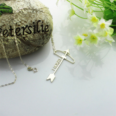 Silver Arrow Cross Name Personalised Necklaces Pendant Personalised Necklace - AMAZINGNECKLACE.COM