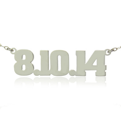 Sterling Silver Number Name Personalised Necklace Unique Men Jewellery - AMAZINGNECKLACE.COM