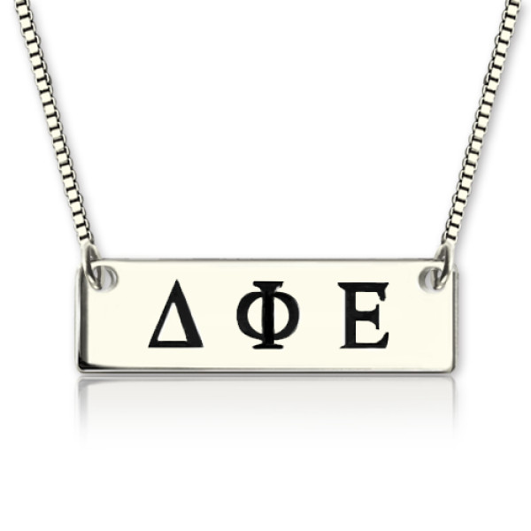 Custom Alpha Gamma Delta Greek Letter Sorority Bar Personalised Necklace - AMAZINGNECKLACE.COM