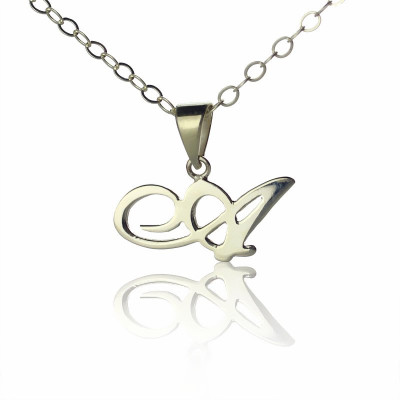 Sterling Silver Letter Personalised Necklace - AMAZINGNECKLACE.COM