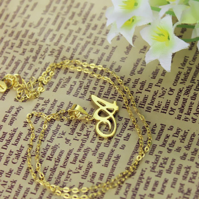 Personalised Letter Necklace 18ct Gold Plated - AMAZINGNECKLACE.COM