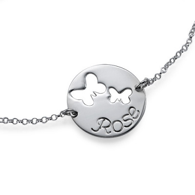 Cut Out Butterfly Personalised Bracelet/Anklet - AMAZINGNECKLACE.COM