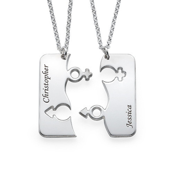 Engraved His and Hers Personalised Necklace for Couples - AMAZINGNECKLACE.COM