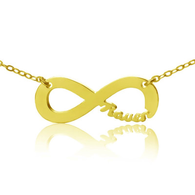 Personalised 18ct Gold Plated Infinity Name Necklace - AMAZINGNECKLACE.COM