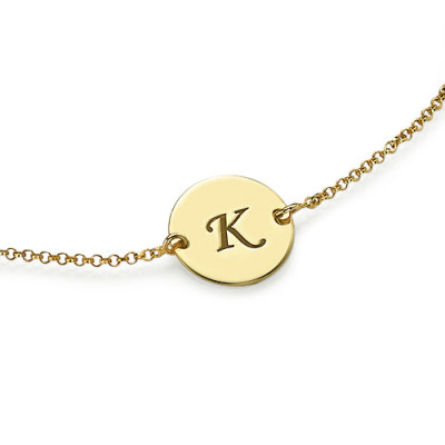 Gold Plated Initial Personalised Bracelet/Anklet - AMAZINGNECKLACE.COM