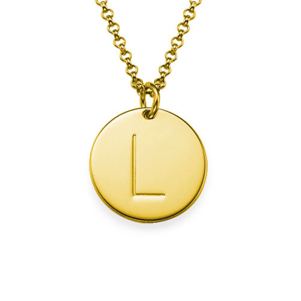 18k Gold Plated Initial Charm Personalised Necklace - AMAZINGNECKLACE.COM