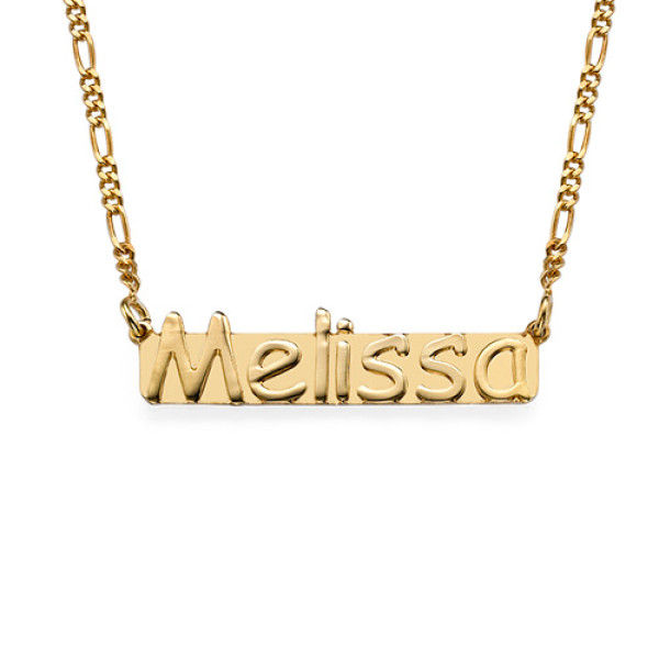 18k Gold Plated Sterling Silver Name Personalised Necklace - AMAZINGNECKLACE.COM