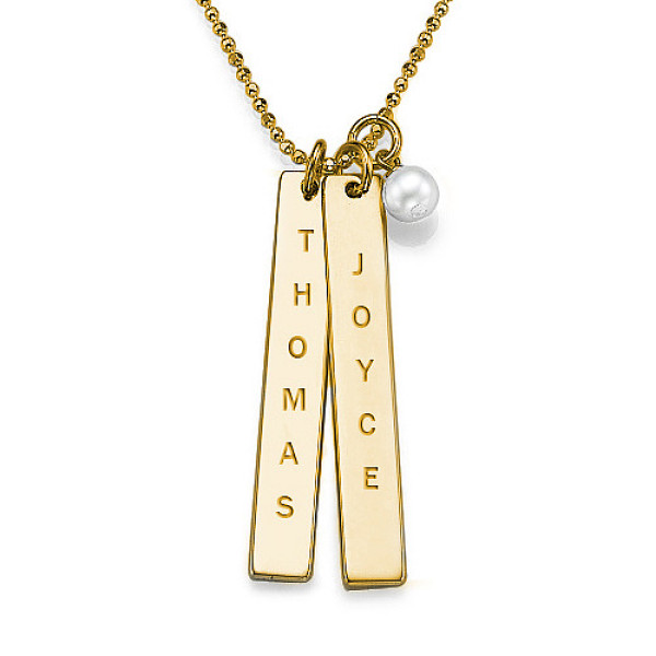 18CT Gold Plating Customised Name Tag Personalised Necklace - AMAZINGNECKLACE.COM
