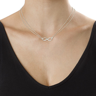 Silver Infinity Personalised Necklace - AMAZINGNECKLACE.COM