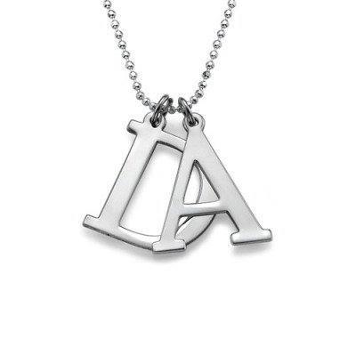 Initials Personalised Necklace in Silver - AMAZINGNECKLACE.COM