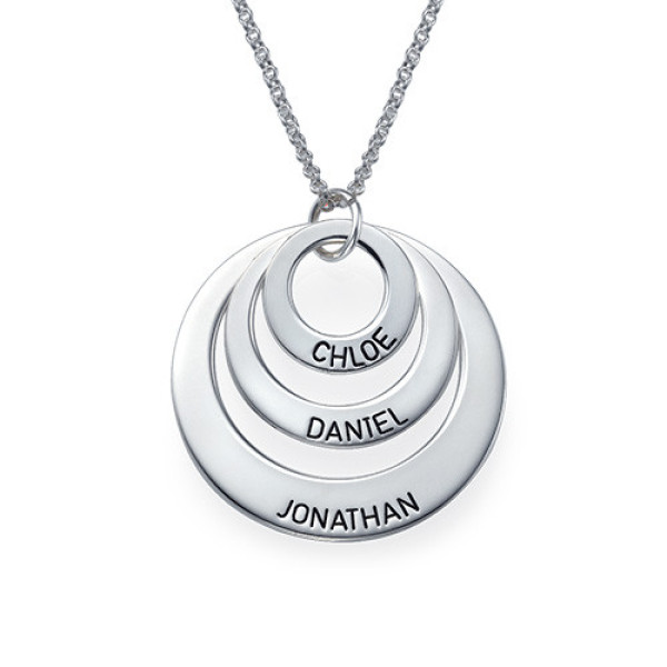 Jewellery for Mums - Three Disc Personalised Necklace - AMAZINGNECKLACE.COM