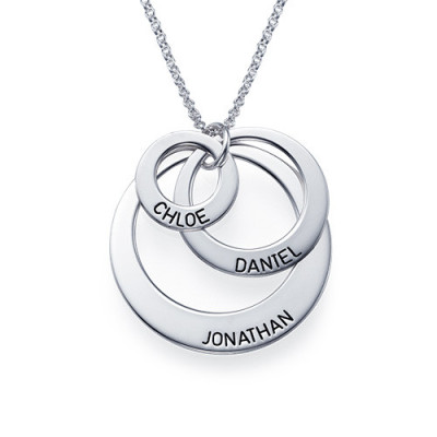 Jewellery for Mums - Three Disc Personalised Necklace - AMAZINGNECKLACE.COM