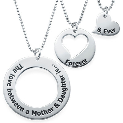 Mother Daughter Jewellery - Three Generations Personalised Necklace - AMAZINGNECKLACE.COM