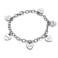 Mum Charm Bracelet: Crafting Love, One Personalised Heart at a Time