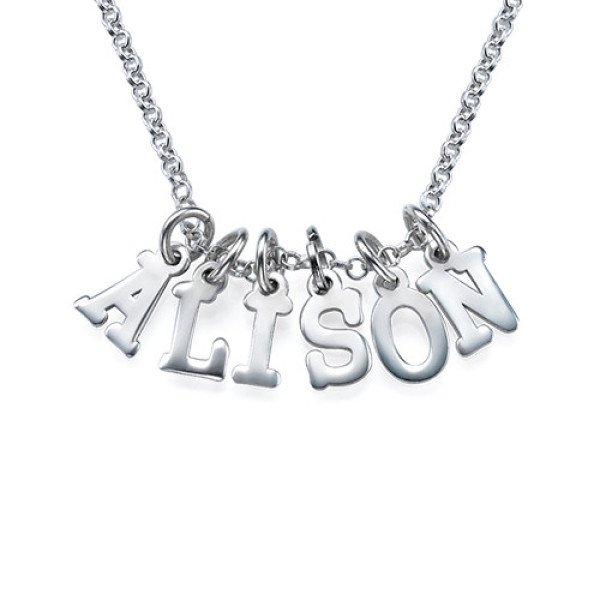 Multiple Initial Personalised Necklace in Silver - AMAZINGNECKLACE.COM