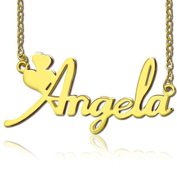 Personalised Solid Gold Fiolex Girls Fonts Heart Name Necklace - AMAZINGNECKLACE.COM