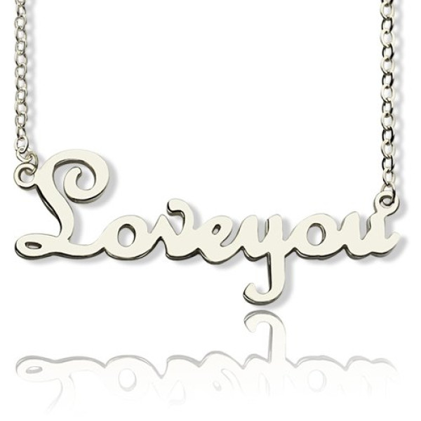 Personalised Sterling Silver Cursive Name Necklace - AMAZINGNECKLACE.COM