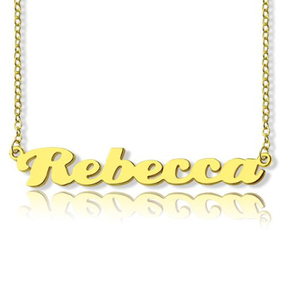Personalised 18ct Gold Plated Silver Puff Font Name Necklace - AMAZINGNECKLACE.COM