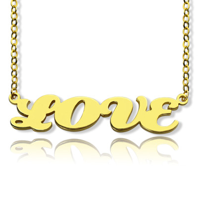Gold Plated Capital Name Necklace Personalised - AMAZINGNECKLACE.COM
