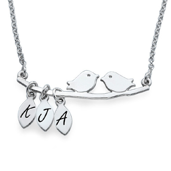 Personalised Mum Jewellery – Silver Bird Necklace - AMAZINGNECKLACE.COM