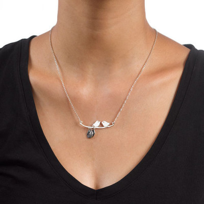 Personalised Mum Jewellery – Silver Bird Necklace - AMAZINGNECKLACE.COM