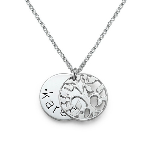 Personalised Family Necklace in Silver - AMAZINGNECKLACE.COM